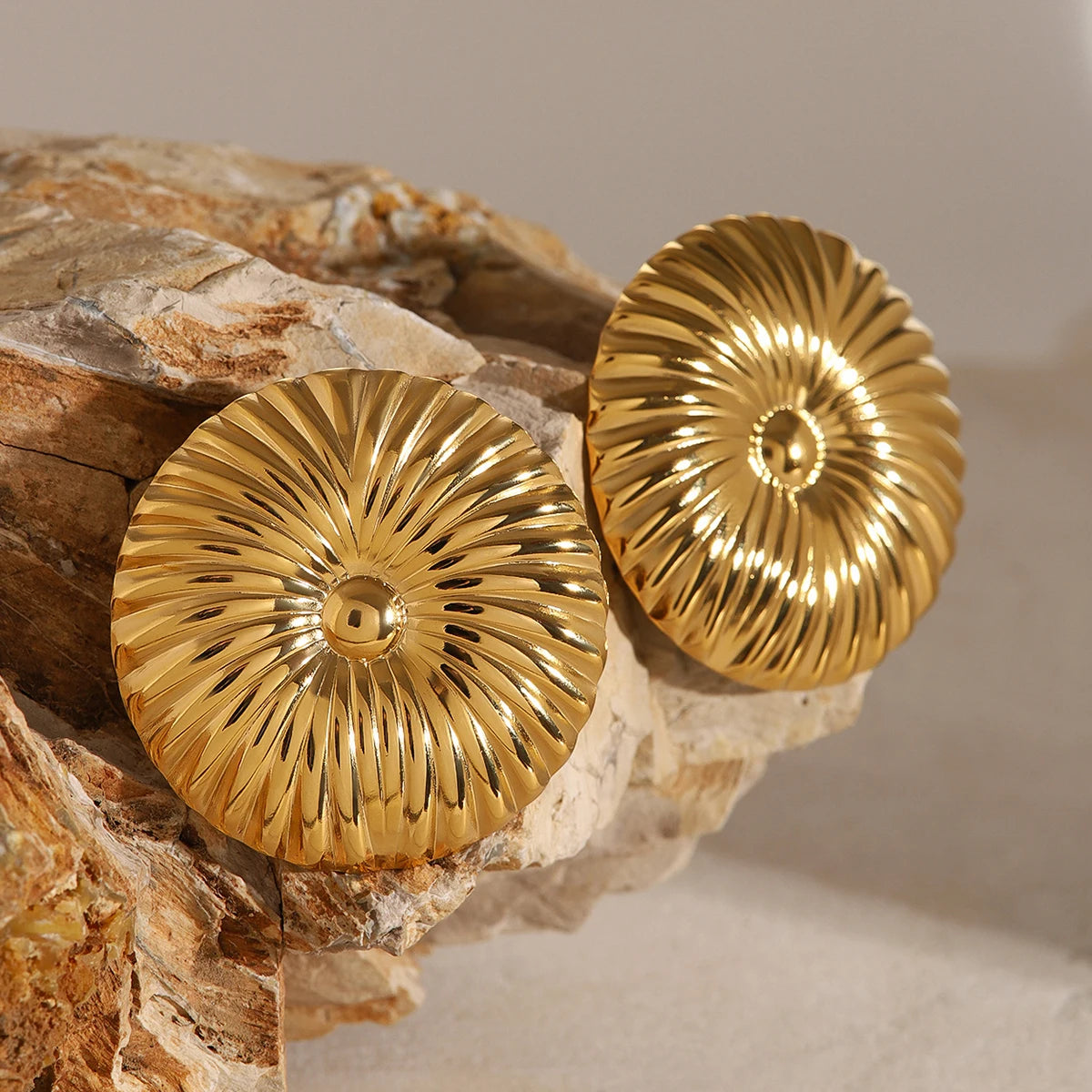 Textured Flower Earrings