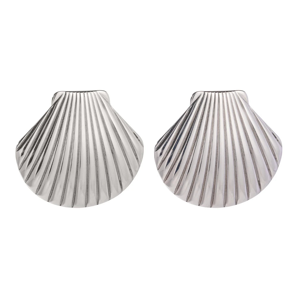 Shell Shape Gold Plated Earrings