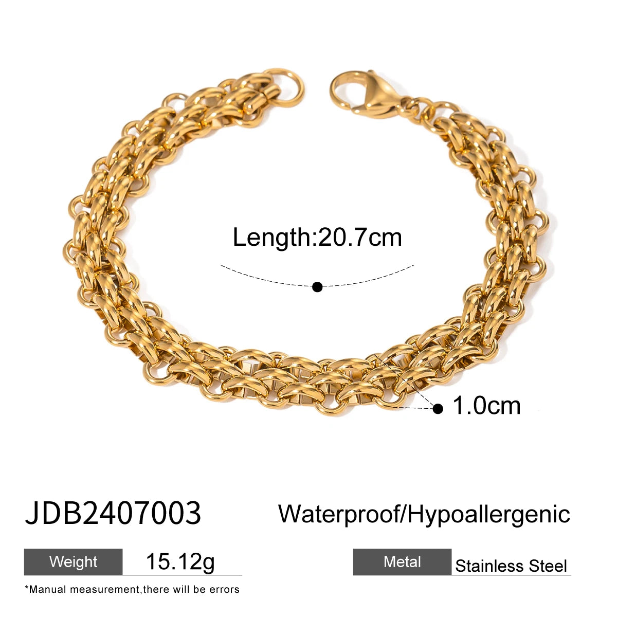 18K Gold Color Plated Stainless Steel Freshwater Pearl Bracelets