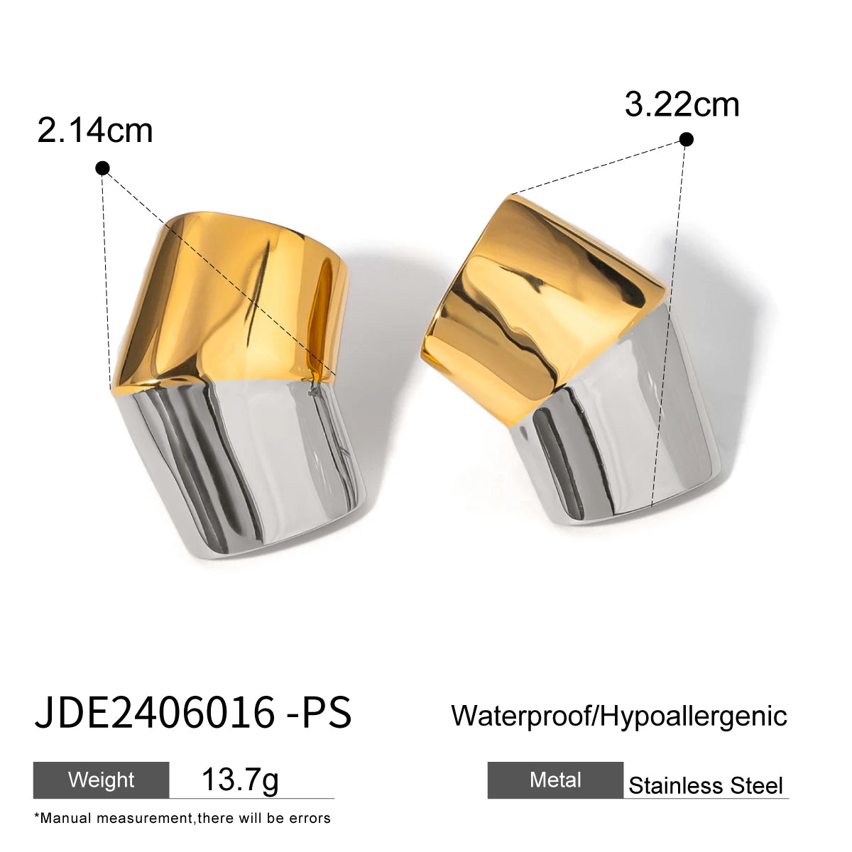 Twisted Ribbed Earrings Stud Earrings