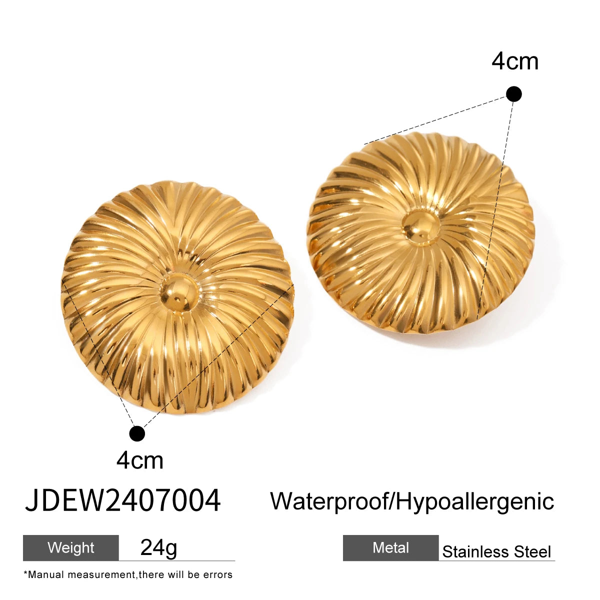 Textured Flower Earrings