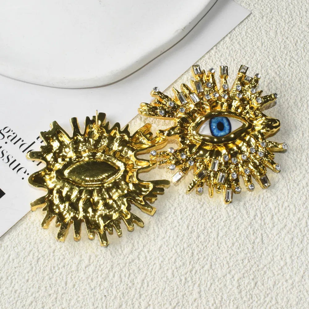 Baroque Style Big Eyes Dangle Earrings Brooches & Rings