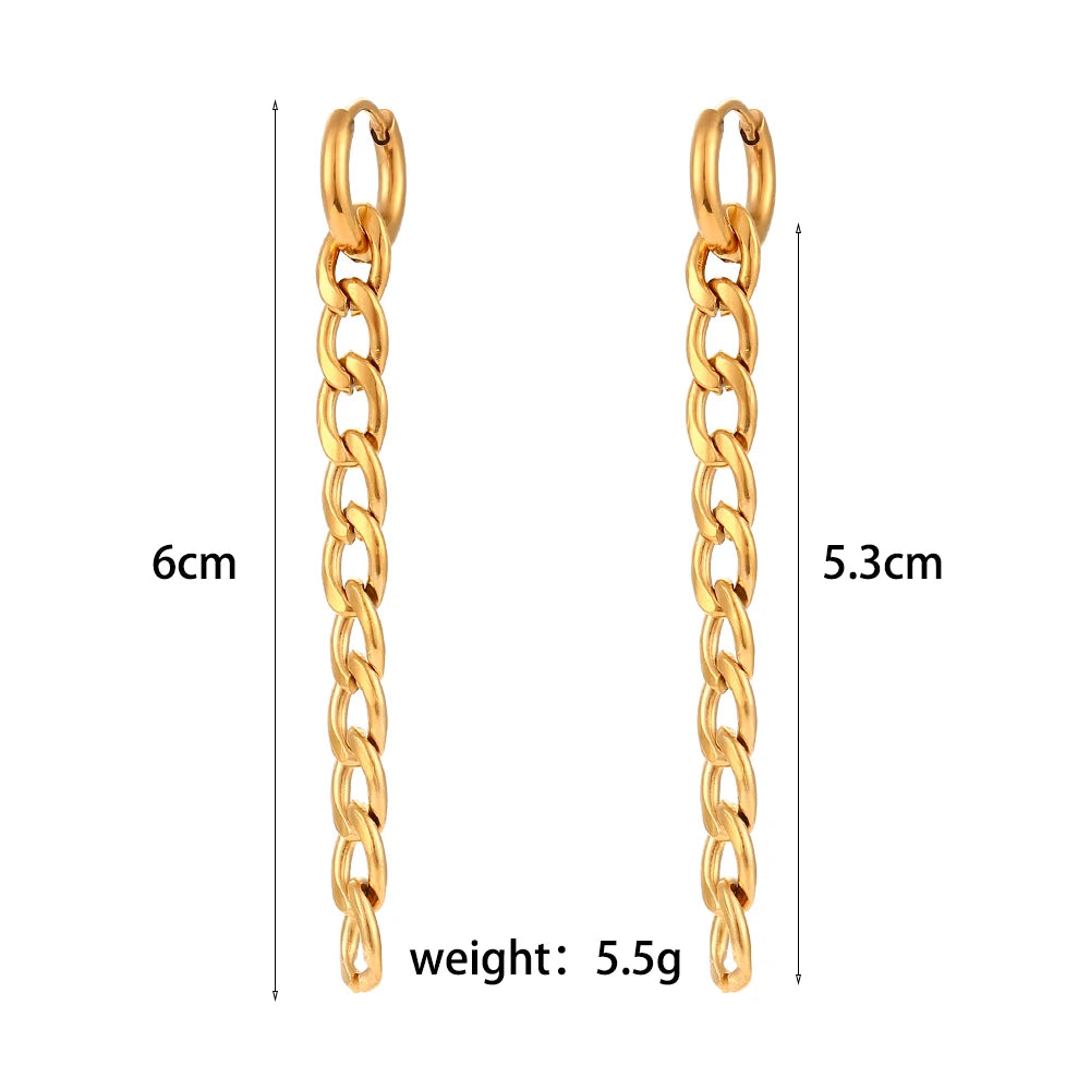 18K Gold Plated Snowflake Long Tassel Earrings