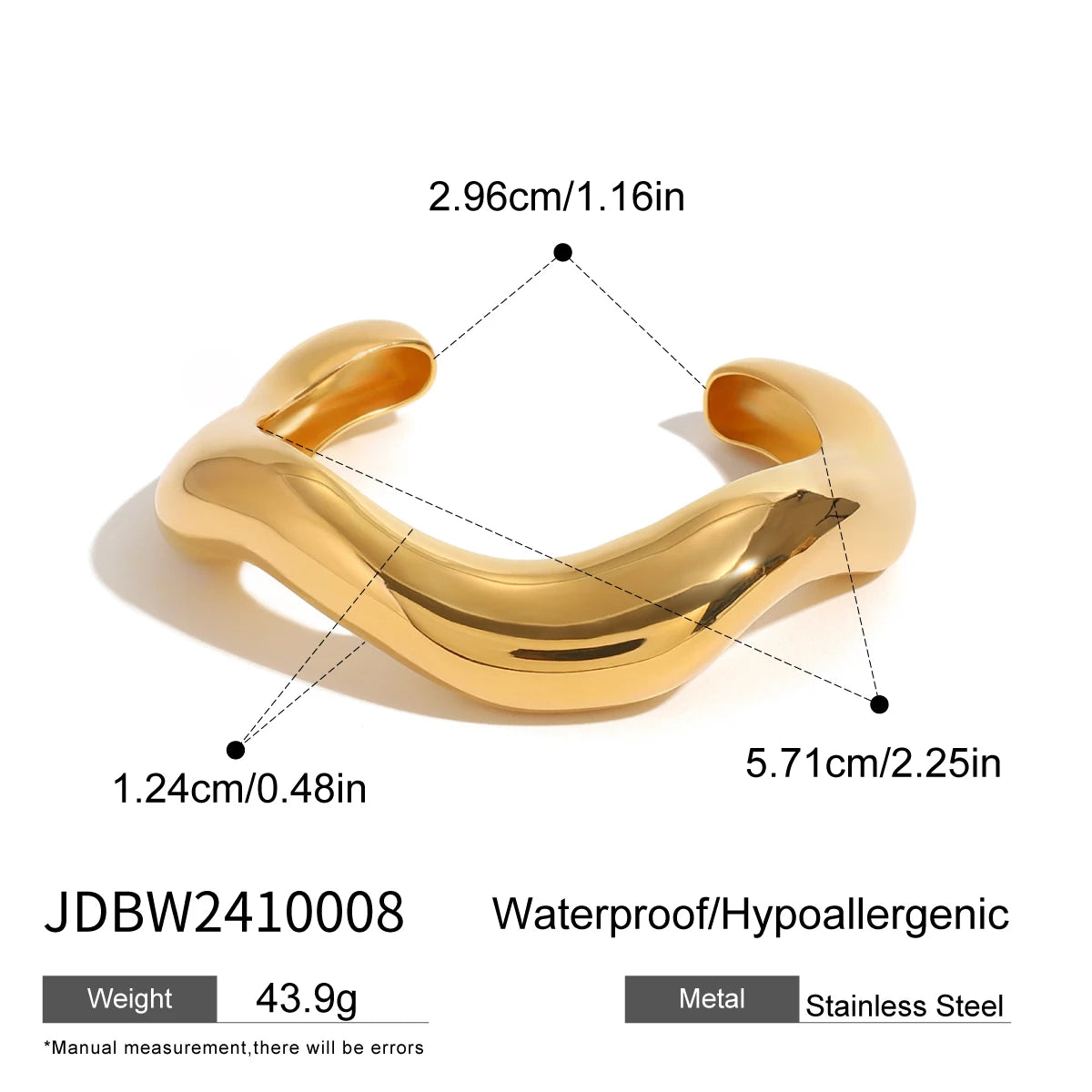 Pearl Rectangular Watch & Bracelets 18K Gold Plated