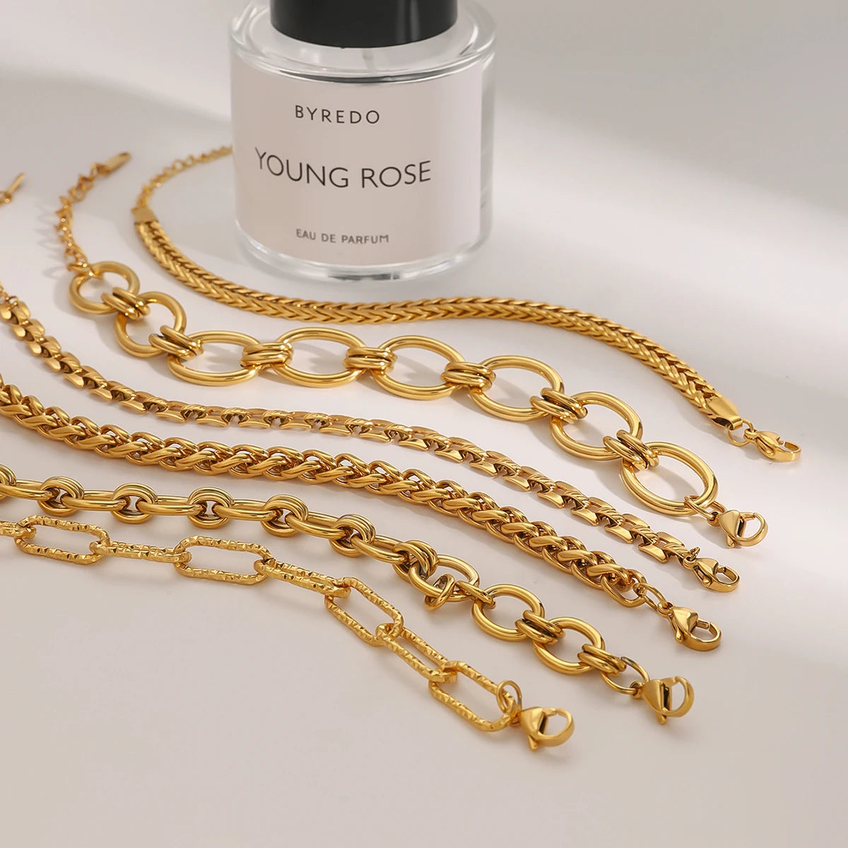 Minimalist Waterproof 18K Gold Plated Chain Bracelet