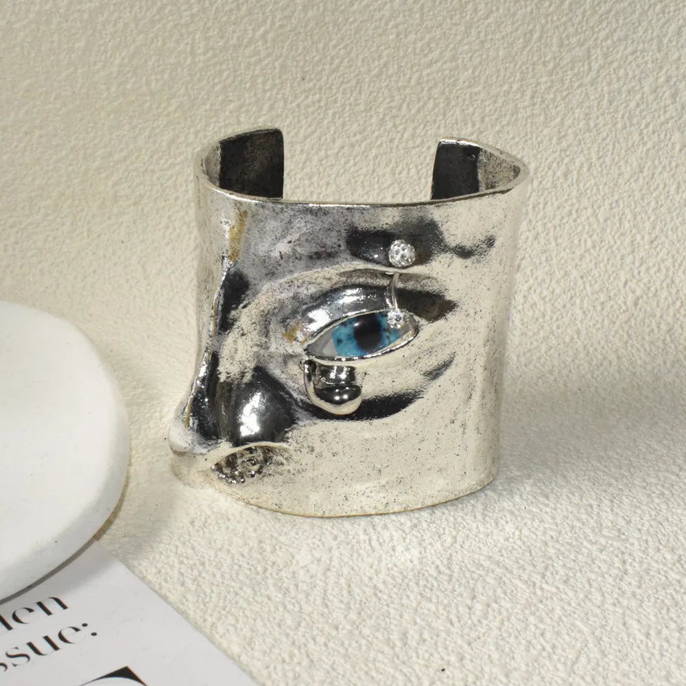 Statement Surrealist Eyes Cuff Bracelet