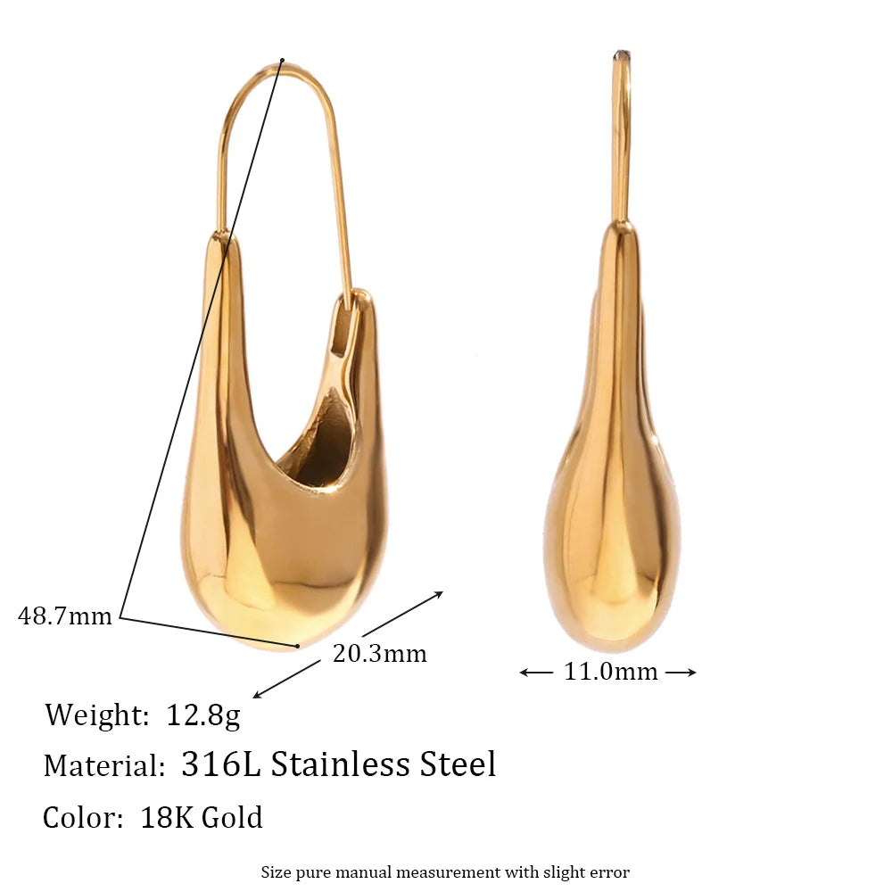 18K Gold Plated Pin Earrings