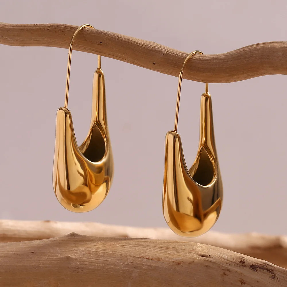 18K Gold Plated Pin Earrings
