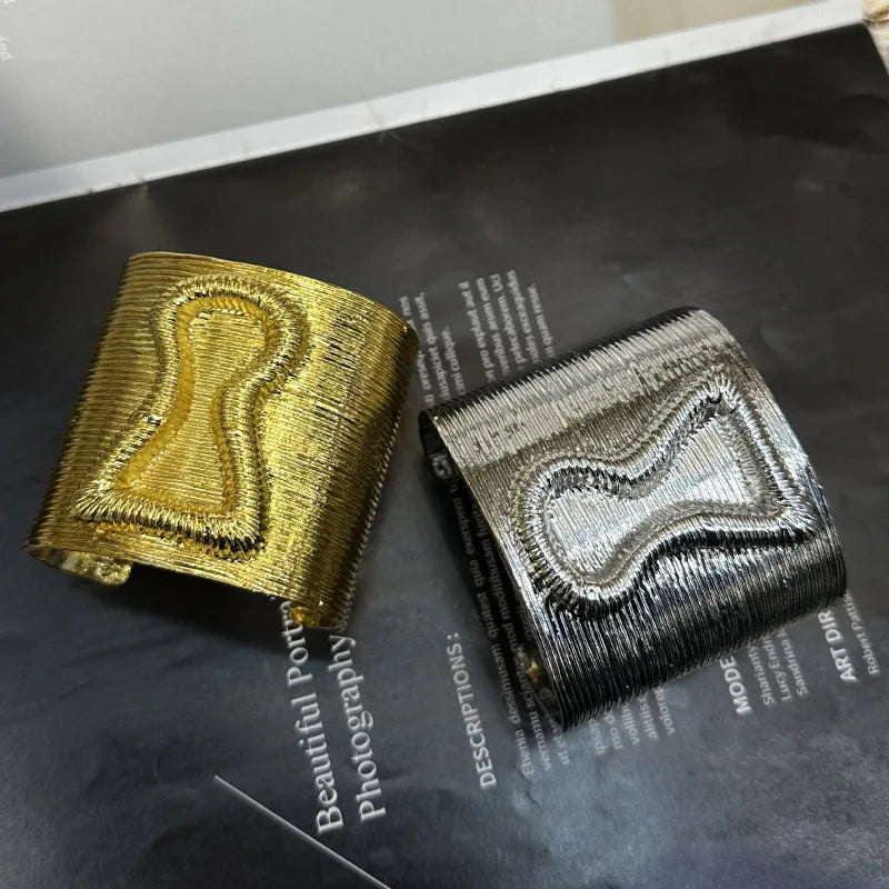 Statement Baroque Lock shape Cuff Bracelets