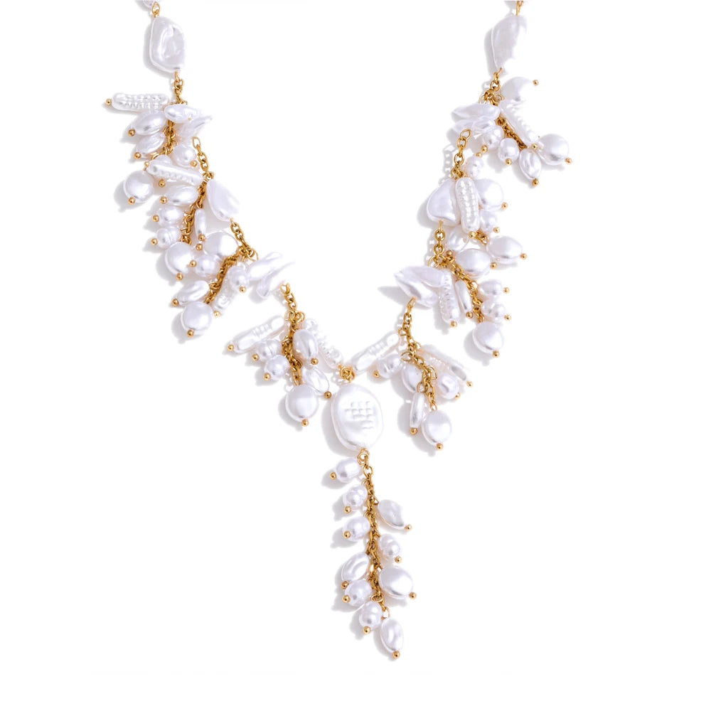 Statement Pearls Beads Necklace