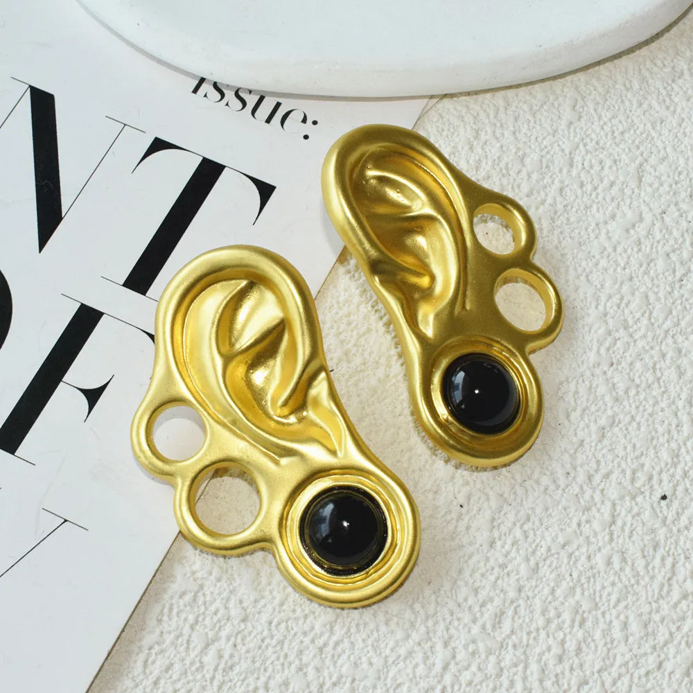 Statement Golden Ea Style Dangle Earrings