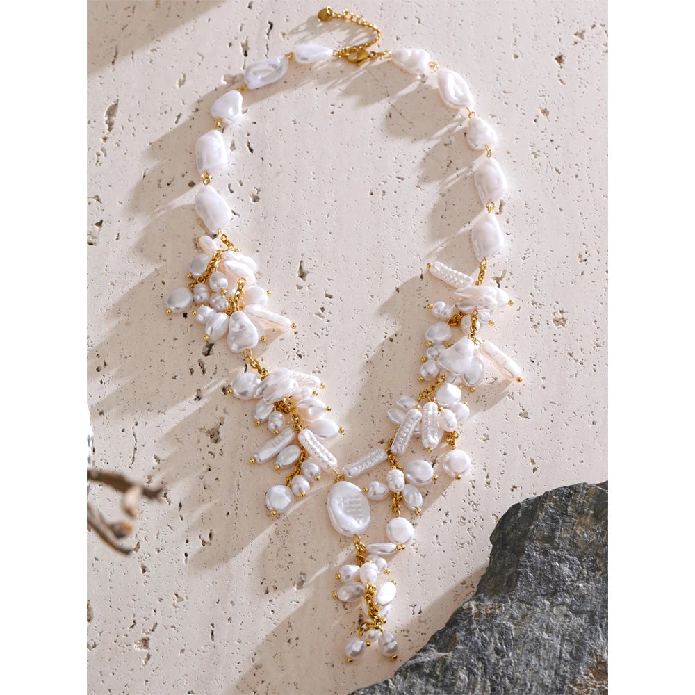 Statement Pearls Beads Necklace