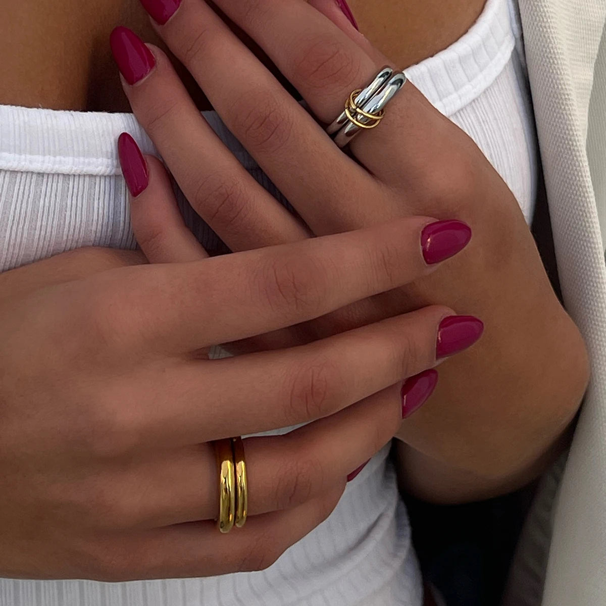 18K Gold Plated Stack Ring