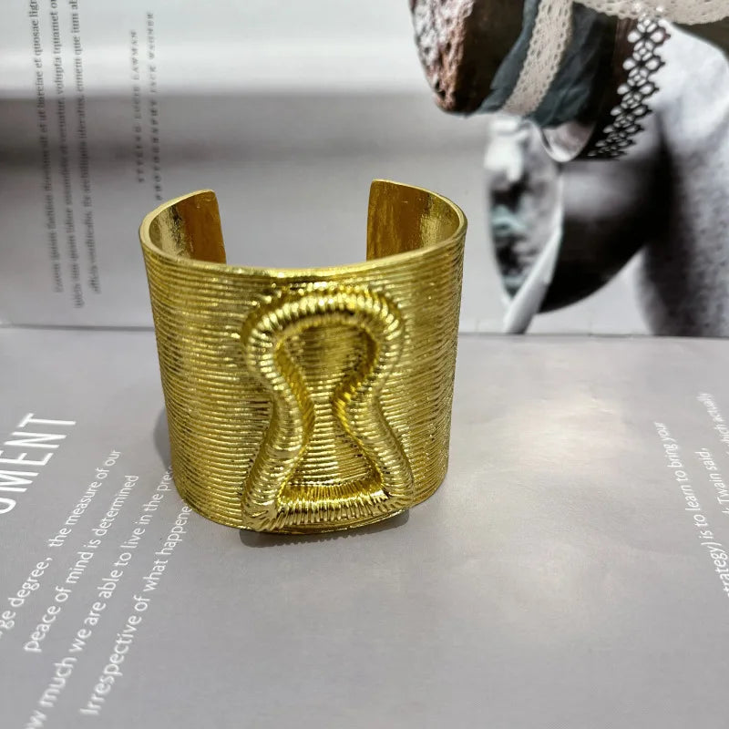 Statement Baroque Lock shape Cuff Bracelets