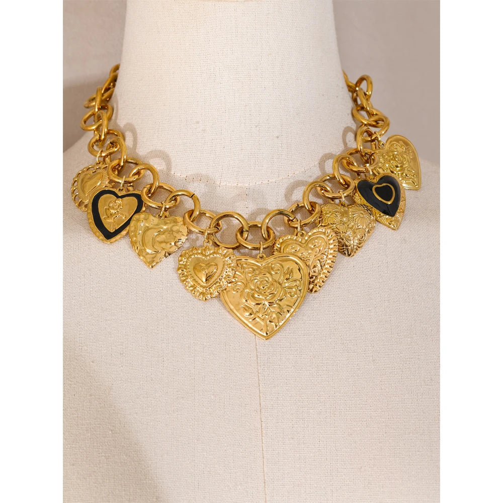Charms Heart Pendant Necklace