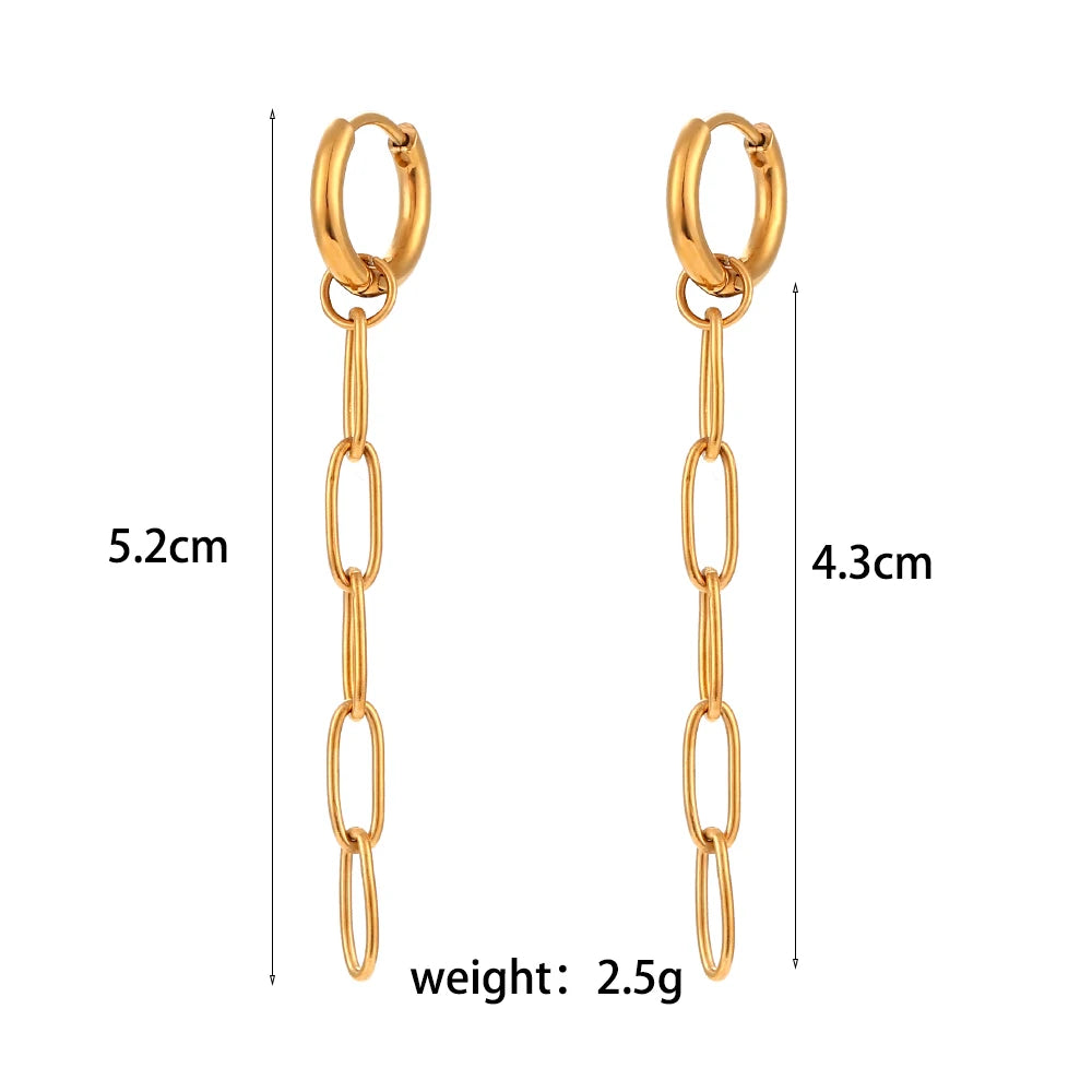 18K Gold Plated Snowflake Long Tassel Earrings