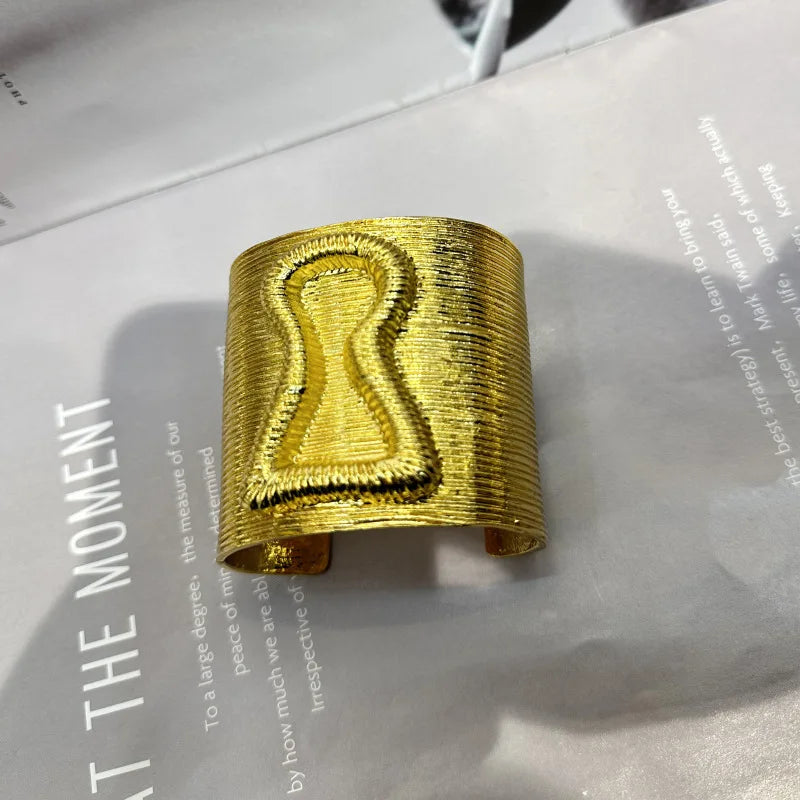 Statement Baroque Lock shape Cuff Bracelets