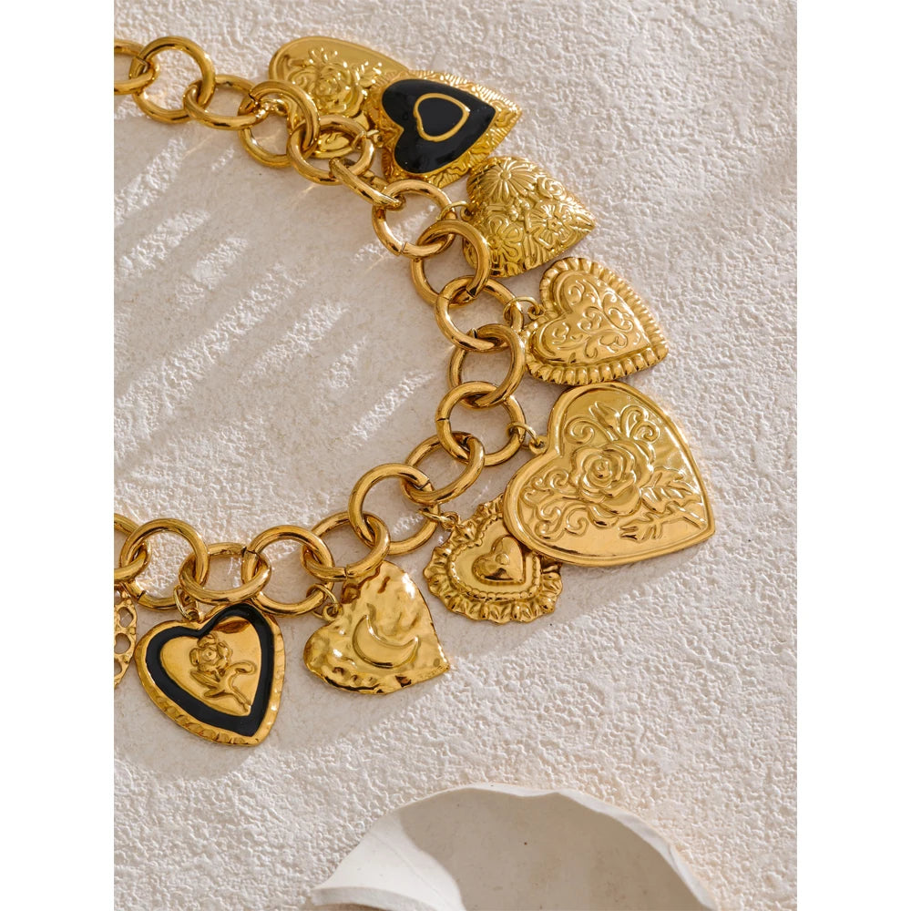 Charms Heart Pendant Necklace