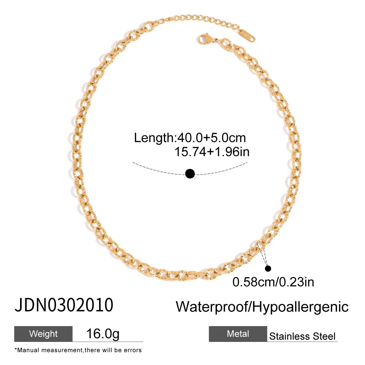 Freshwater Pearl Pendant 18K Gold Plated Necklace Stainless Steel