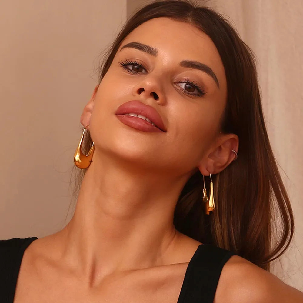 18K Gold Plated Pin Earrings