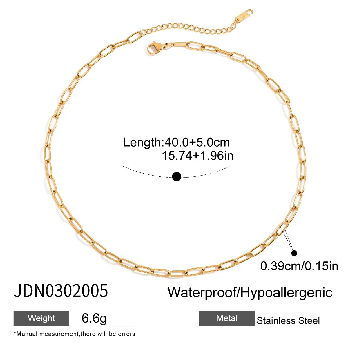 18K Gold Color Plated Stainless Steel Ribbed Blue Resin Pendant Necklace