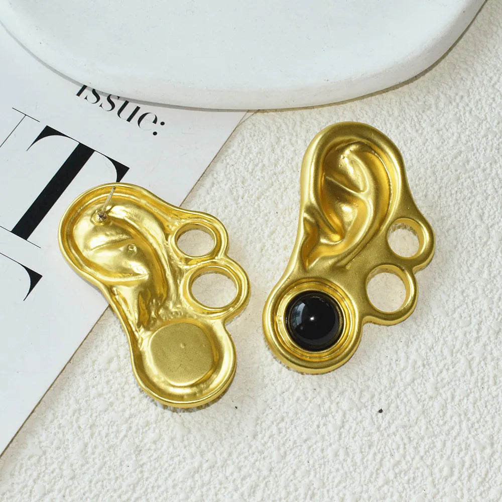Statement Golden Ea Style Dangle Earrings