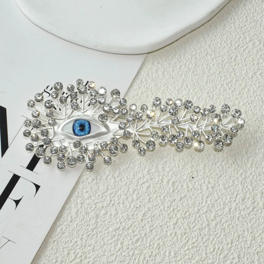 Rhinestone Baroque Evil Eye Brooch