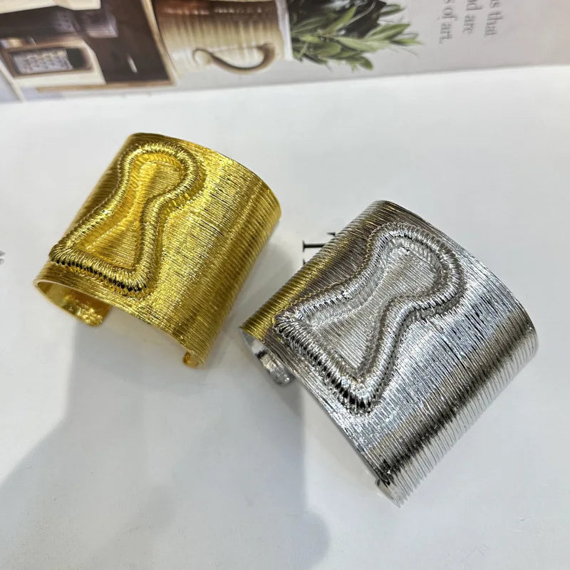 Statement Baroque Lock shape Cuff Bracelets