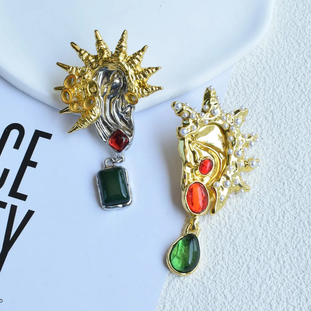 Multicolors Gemstone Dangle Earrings