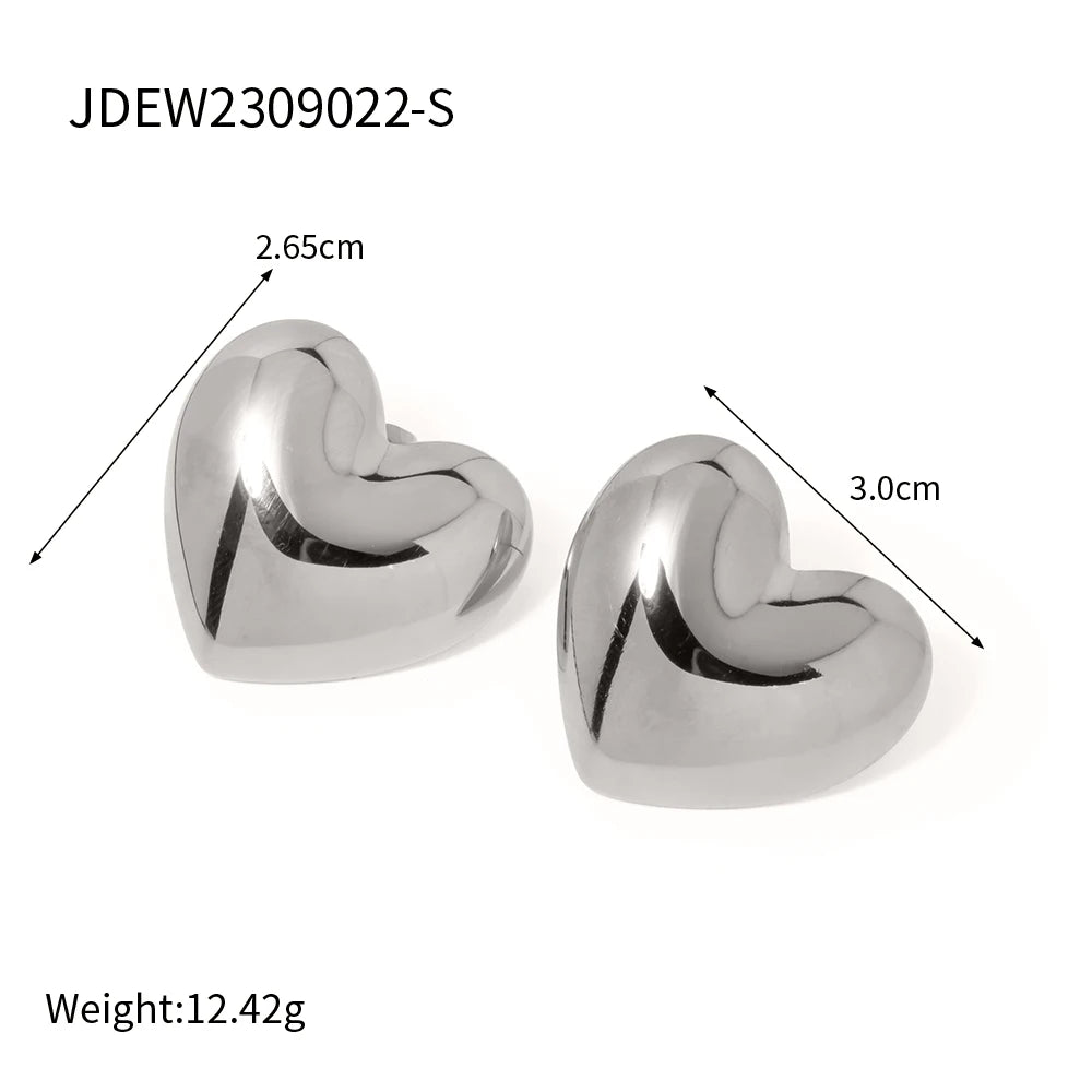 Heart Earrings 18k Plated Gold