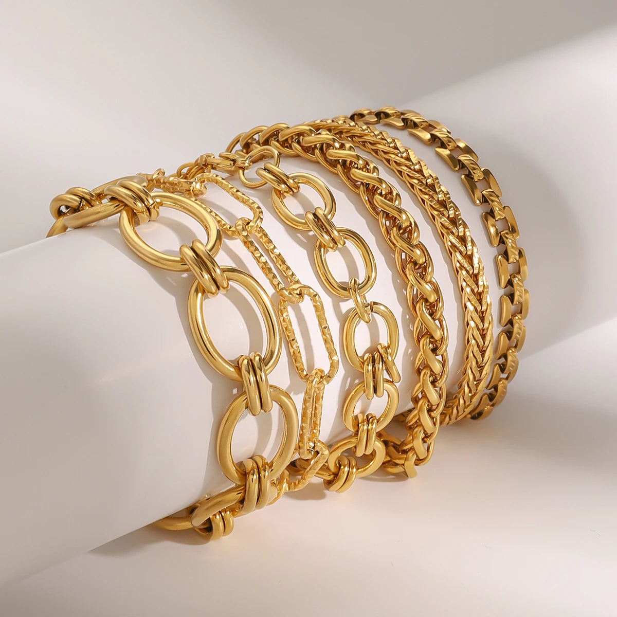 Minimalist Waterproof 18K Gold Plated Chain Bracelet