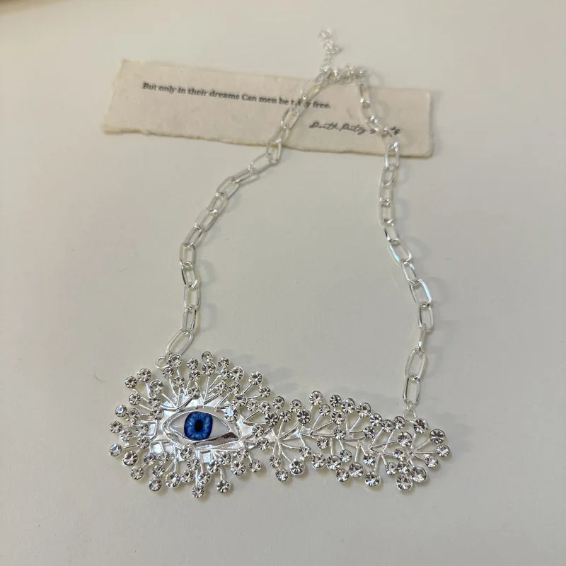 Rhinestone Baroque Evil Eye Brooch