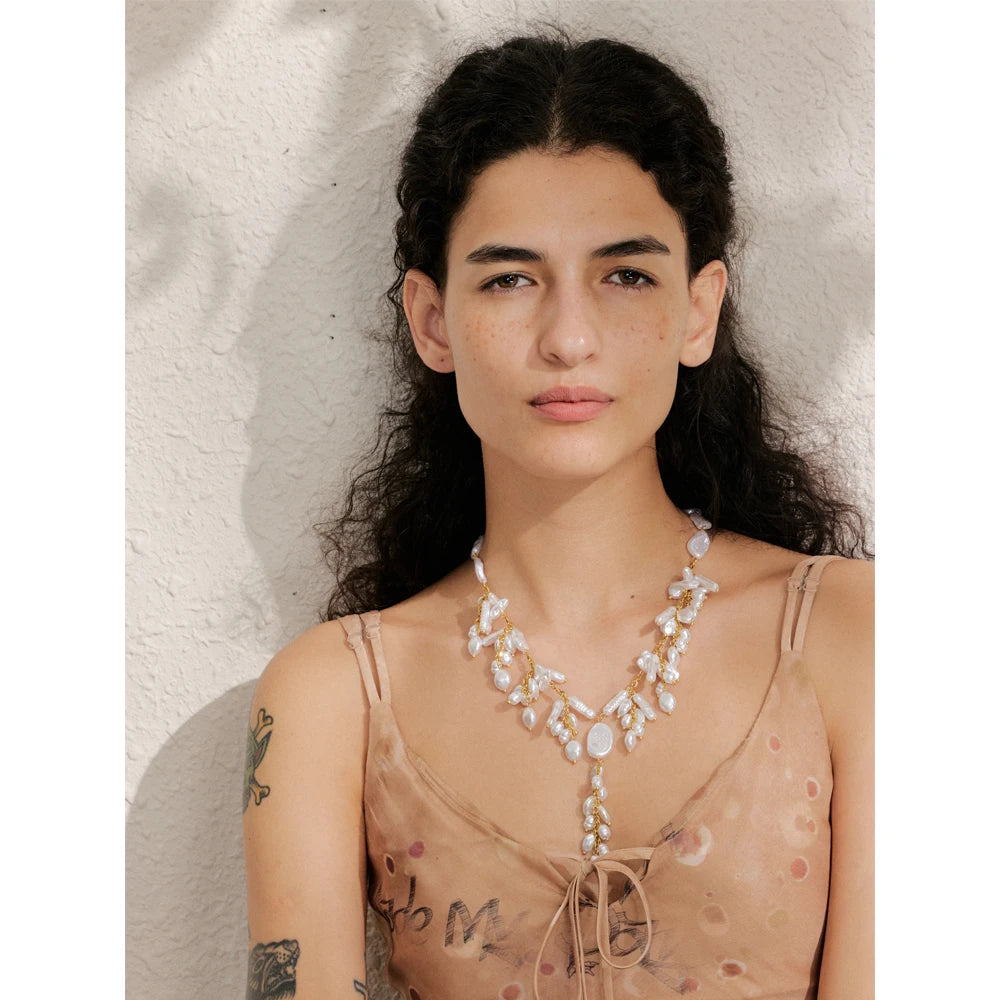 Statement Pearls Beads Necklace
