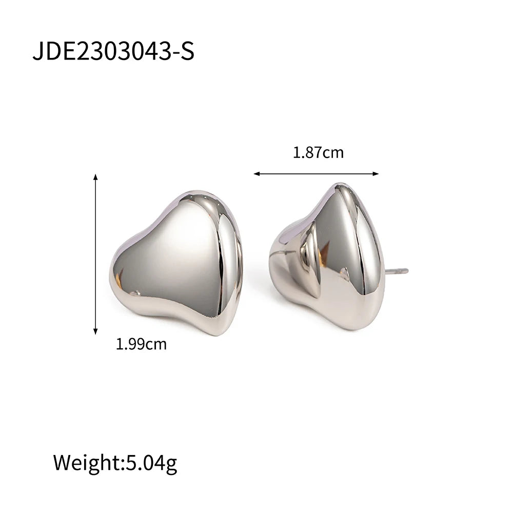 Heart Earrings 18k Plated Gold