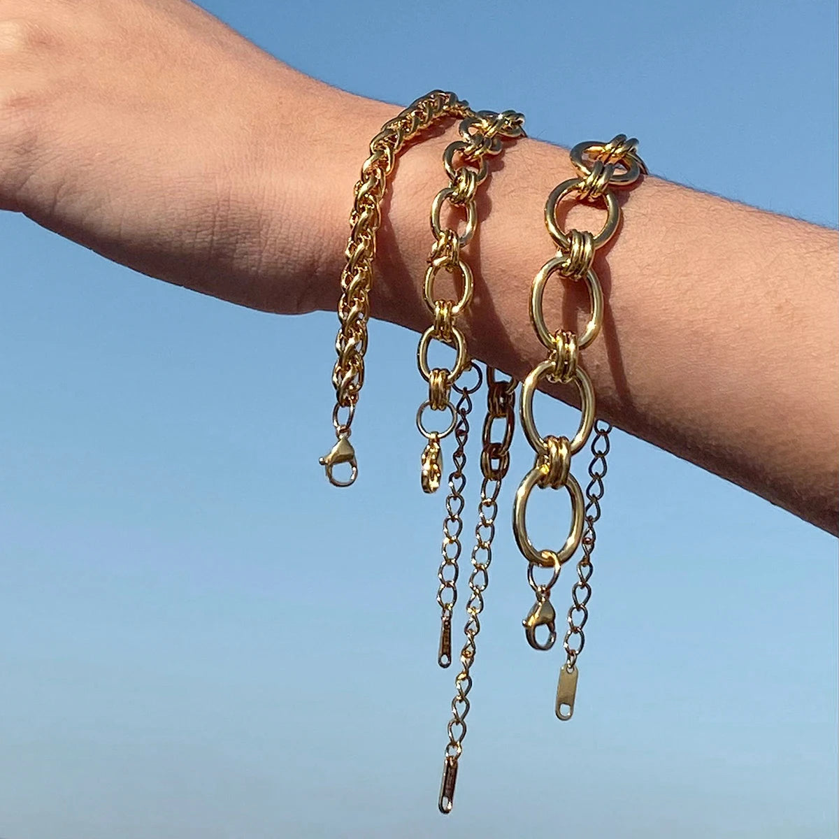 Minimalist Waterproof 18K Gold Plated Chain Bracelet