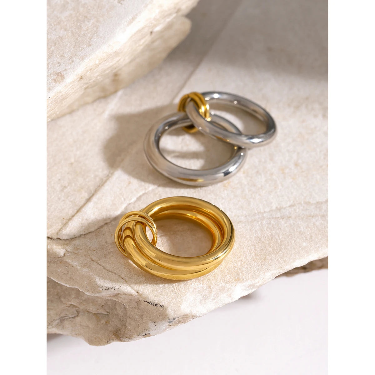 18K Gold Plated Stack Ring