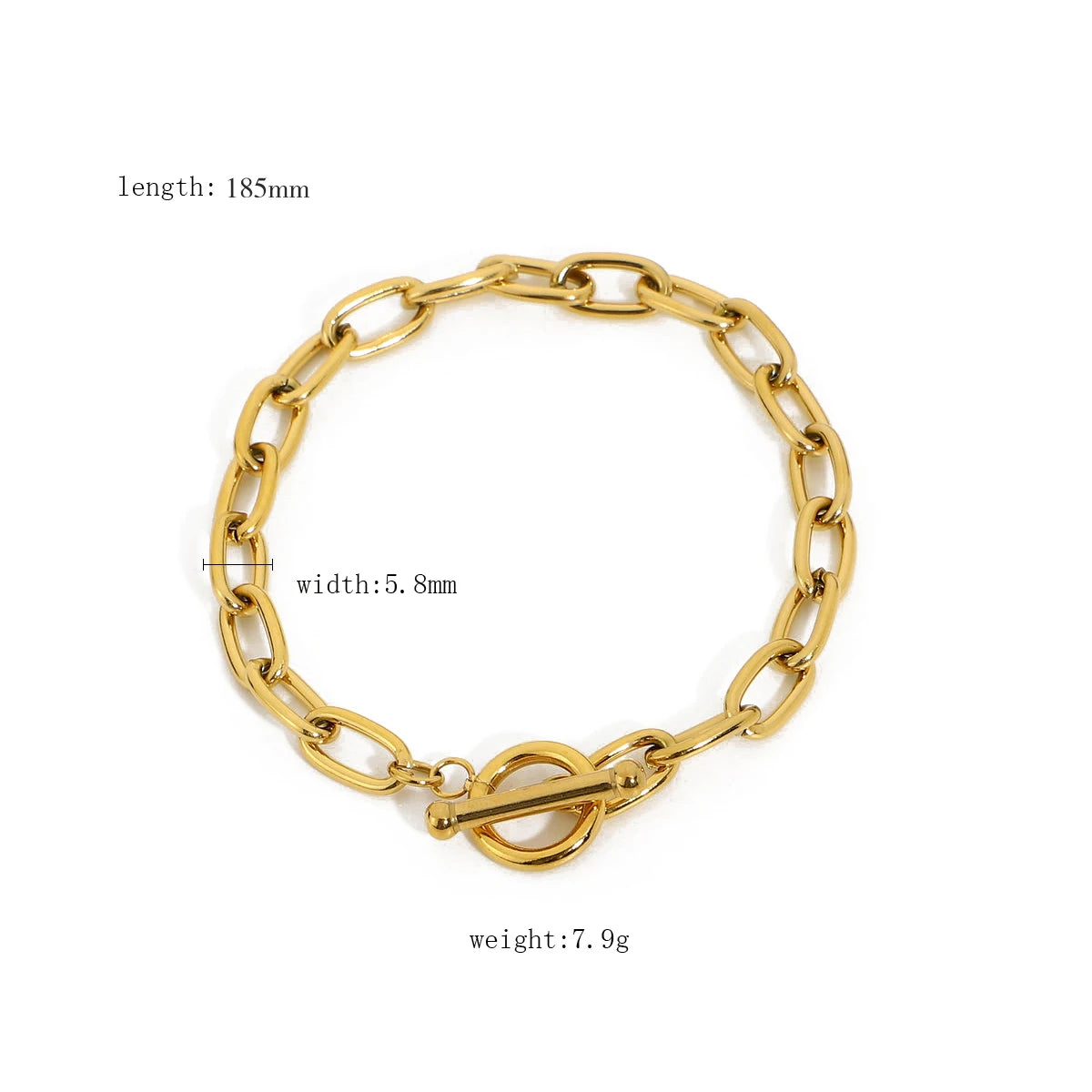 18K Gold Color Plated Stainless Steel Freshwater Pearl Bracelets