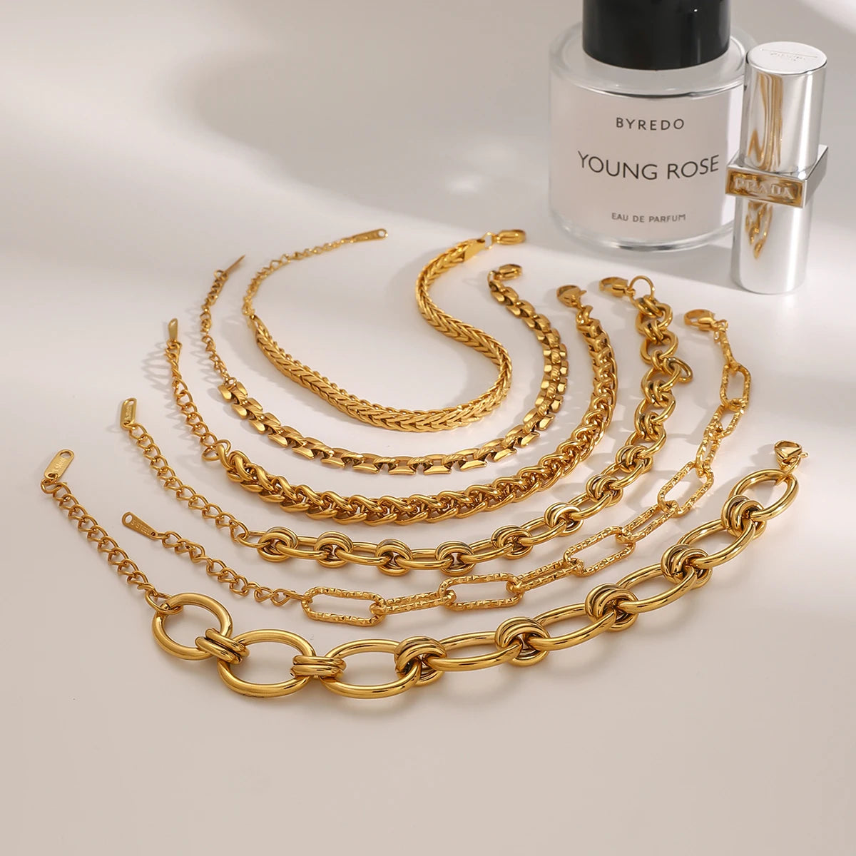 Minimalist Waterproof 18K Gold Plated Chain Bracelet