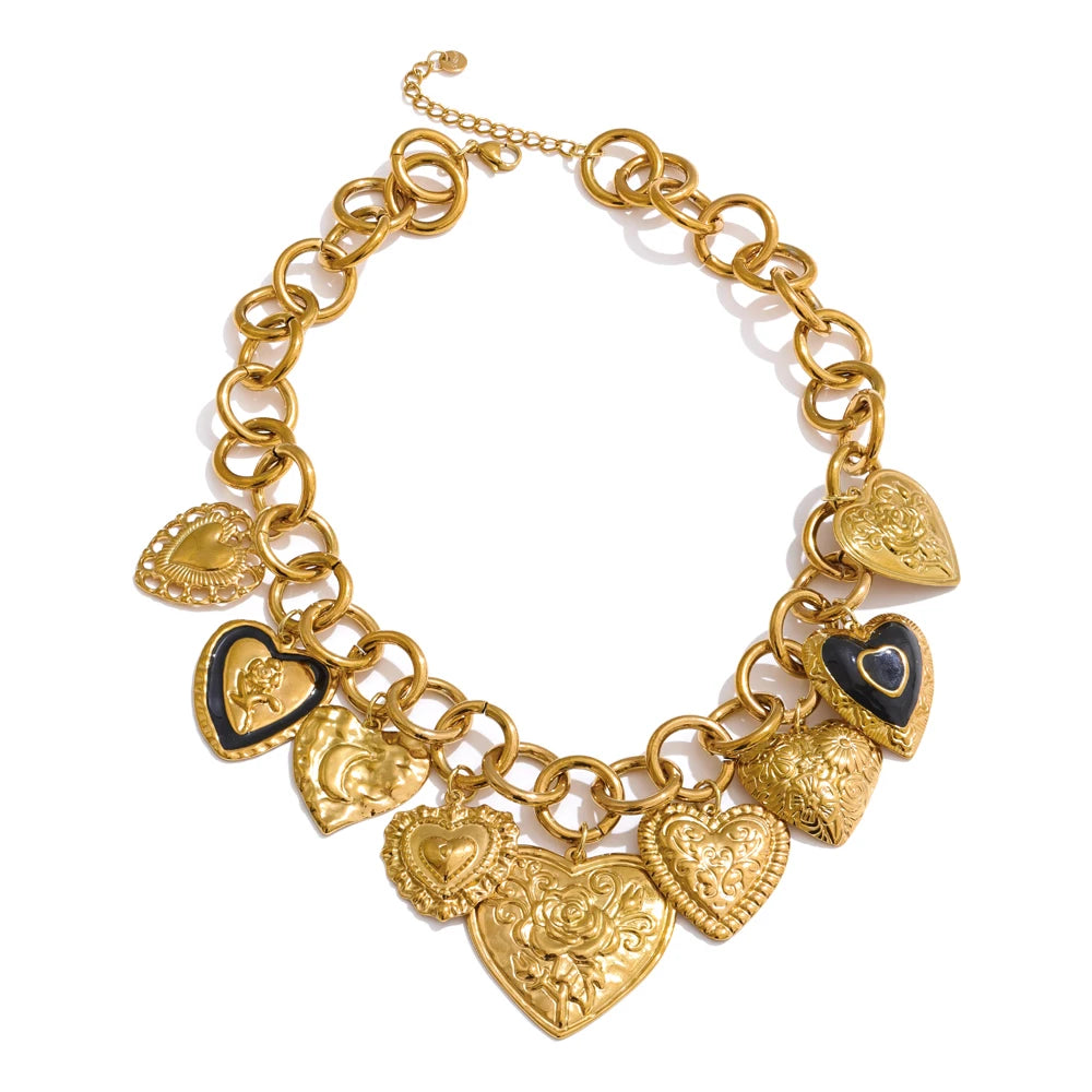 Charms Heart Pendant Necklace