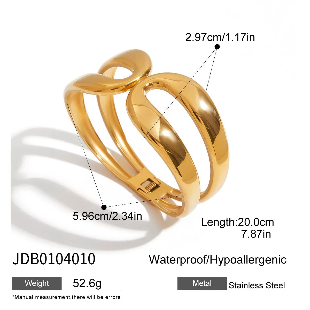 Everyday gold jewelry stainless steel waterproof hypoallergenic ring with modern design