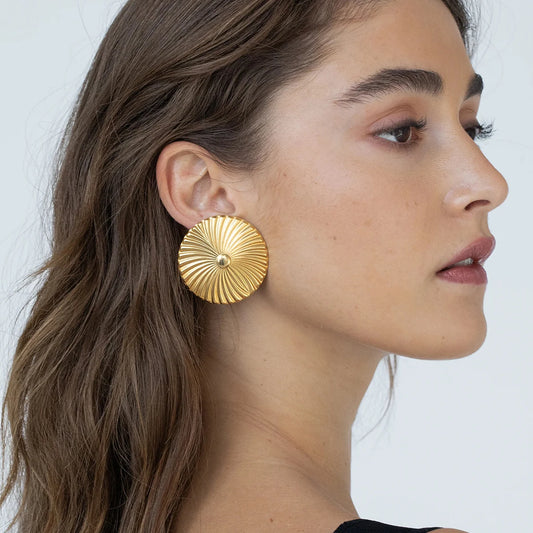 Textured Flower Earrings