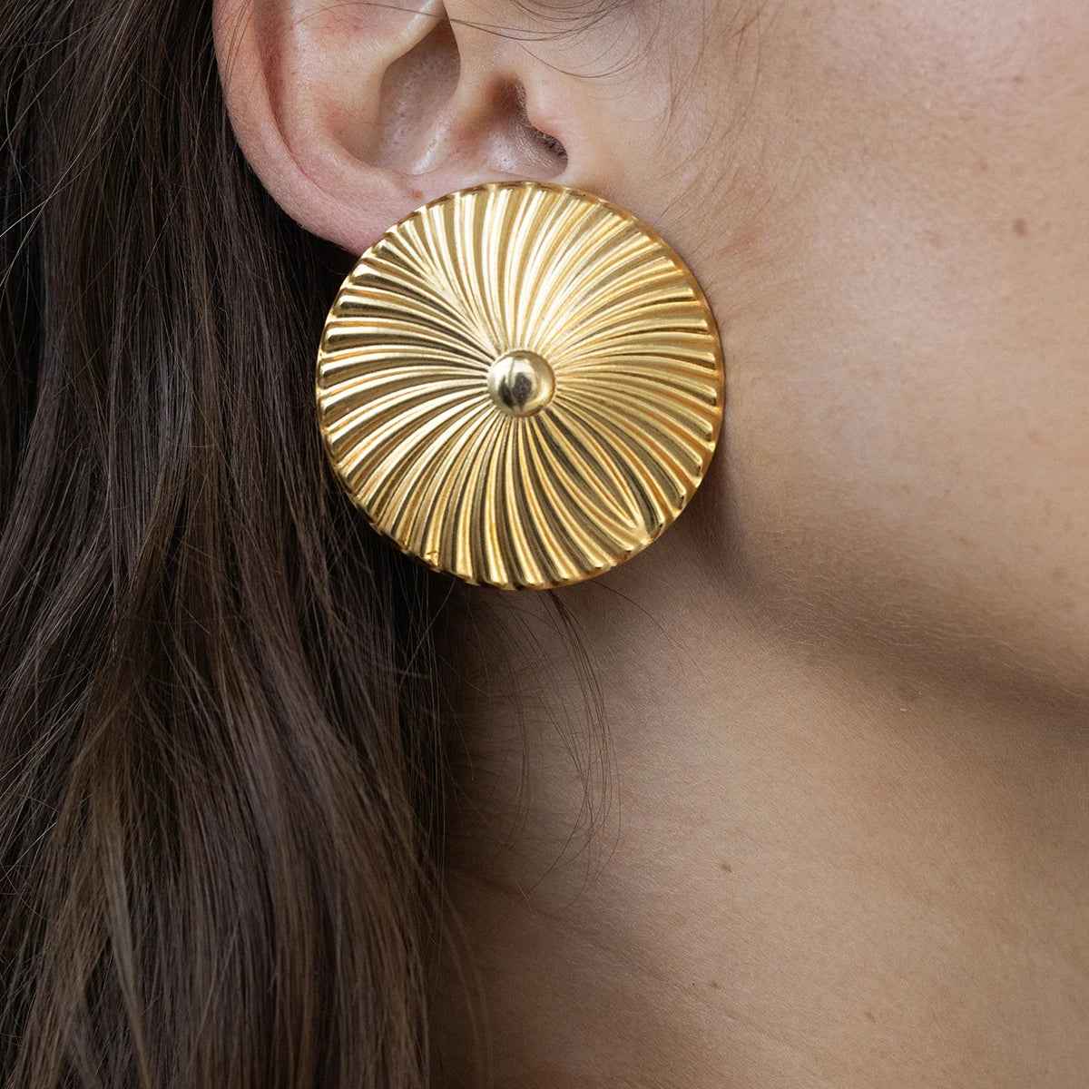 Textured Flower Earrings