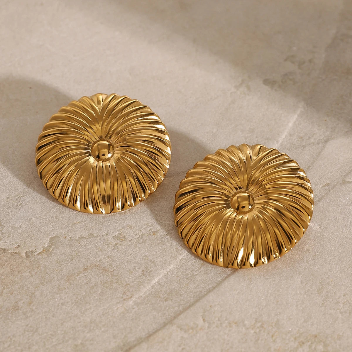 Textured Flower Earrings