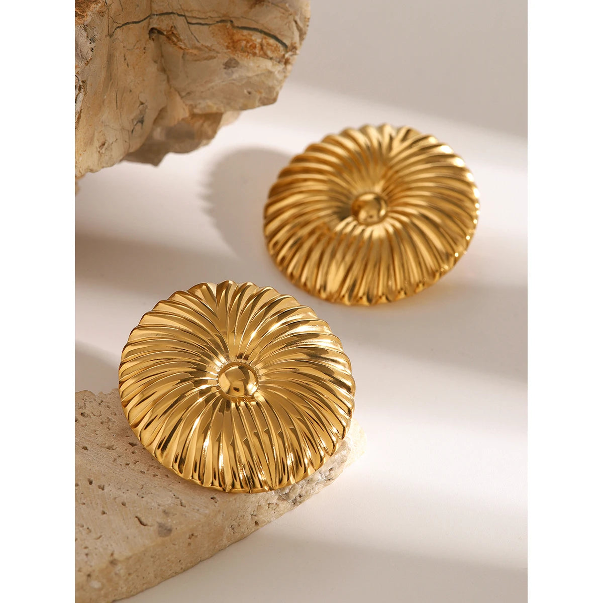 Textured Flower Earrings