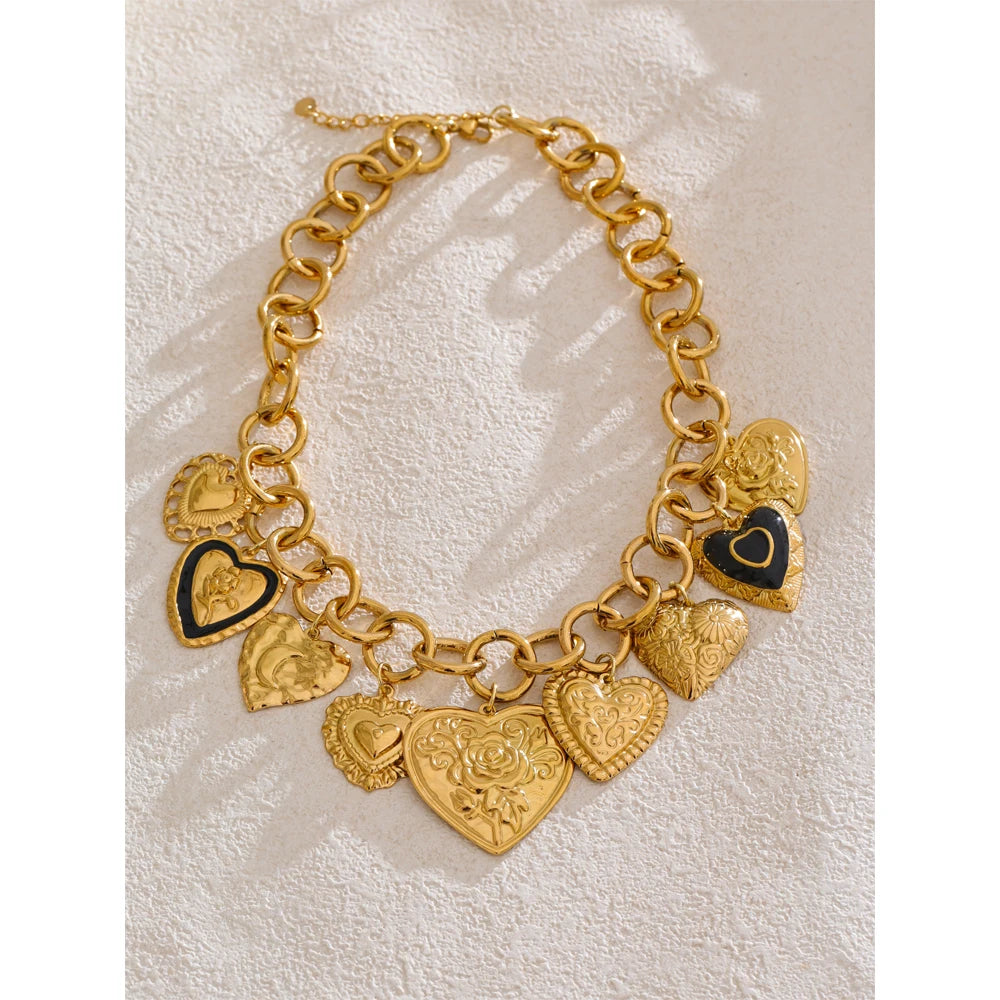 Charms Heart Pendant Necklace