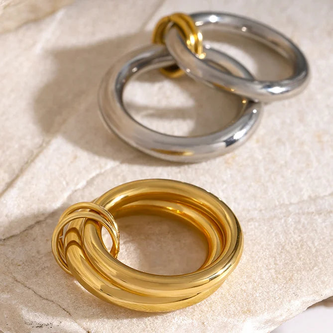 18K Gold Plated Stack Ring