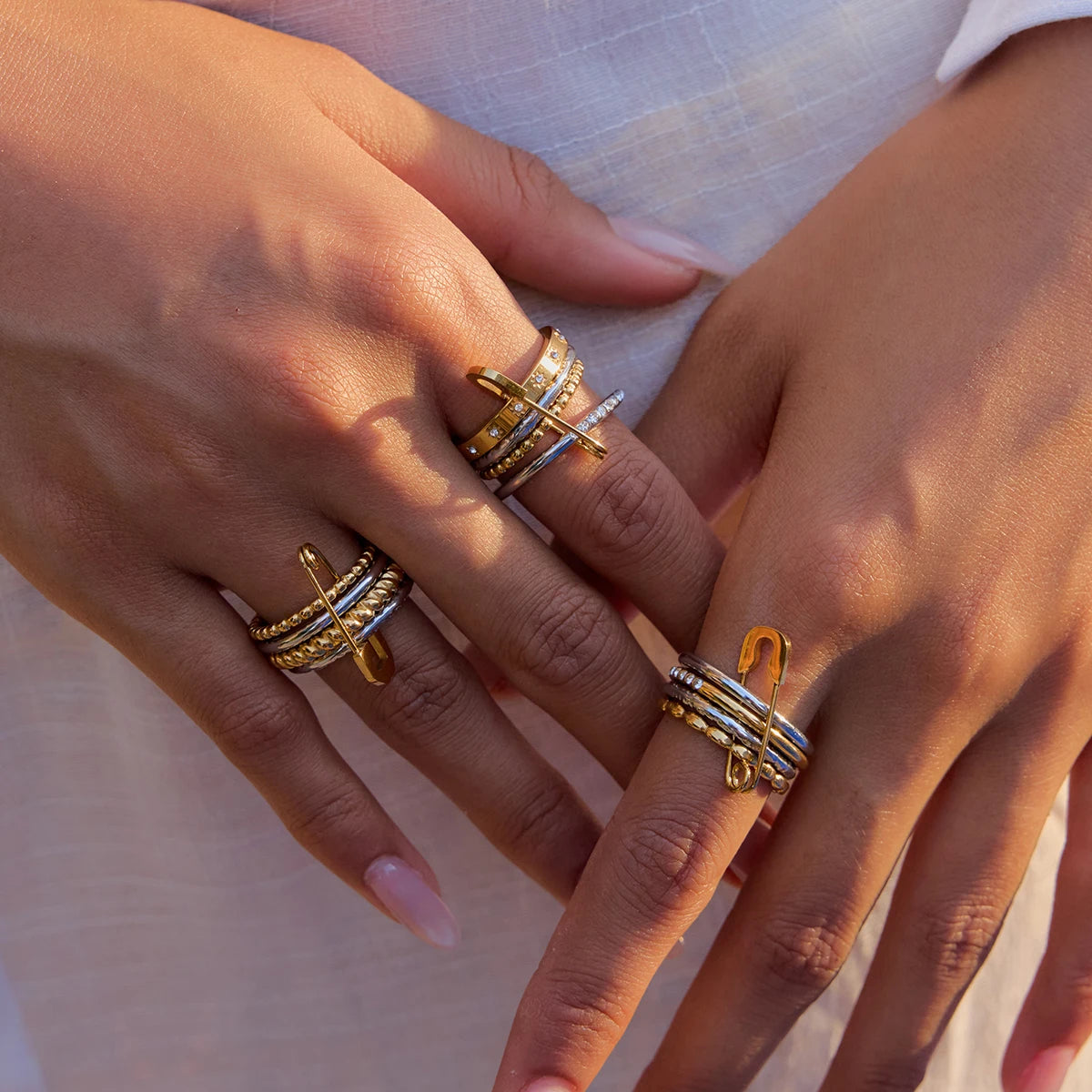 Two Tone Ring Stack