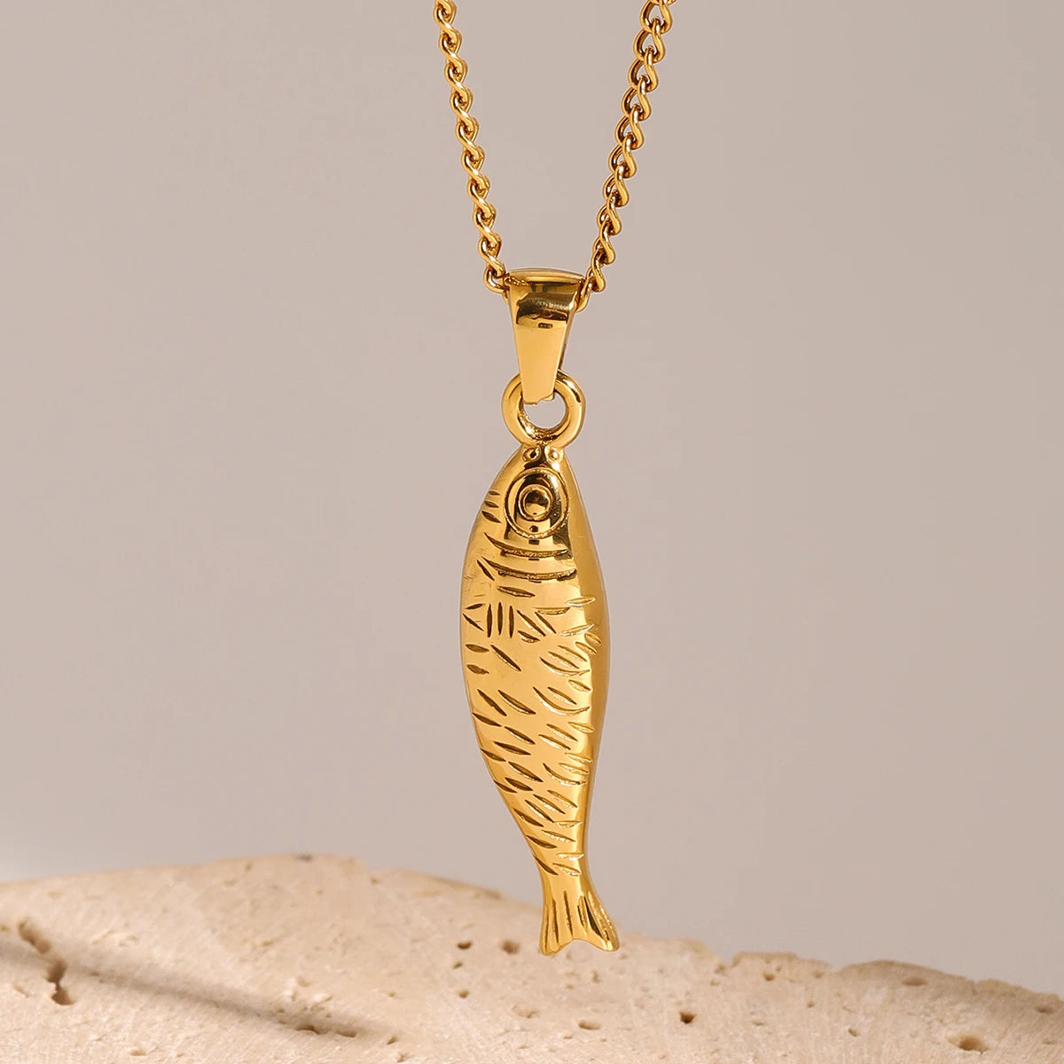 Sardine Pendant Chain Necklace