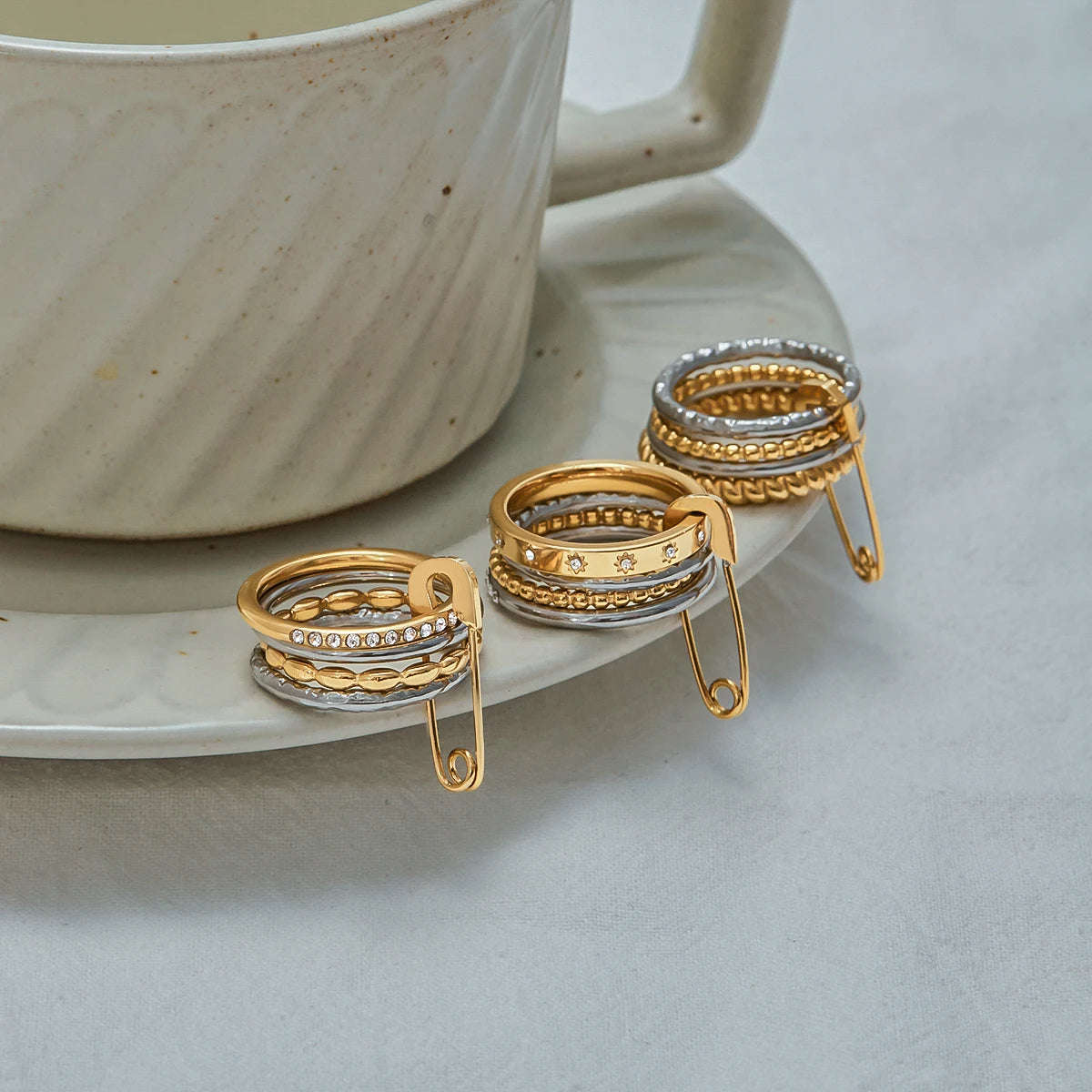 Two Tone Ring Stack
