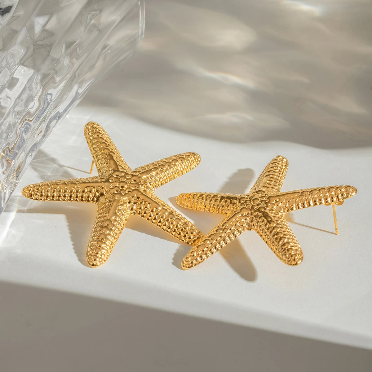 Ocean Sea Star Earrings 18K Gold Plated Stainless Steel